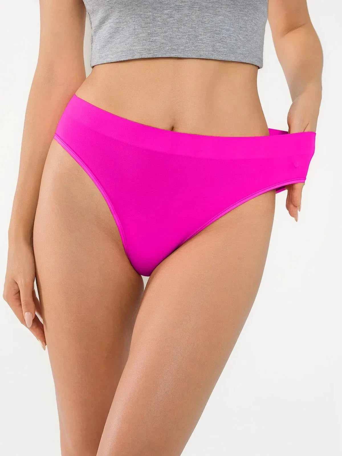 Seamless Ribbed-Waist Brief