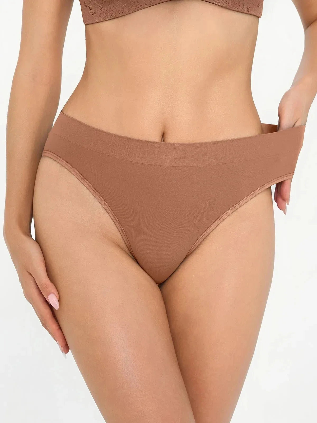 Seamless Ribbed-Waist Brief