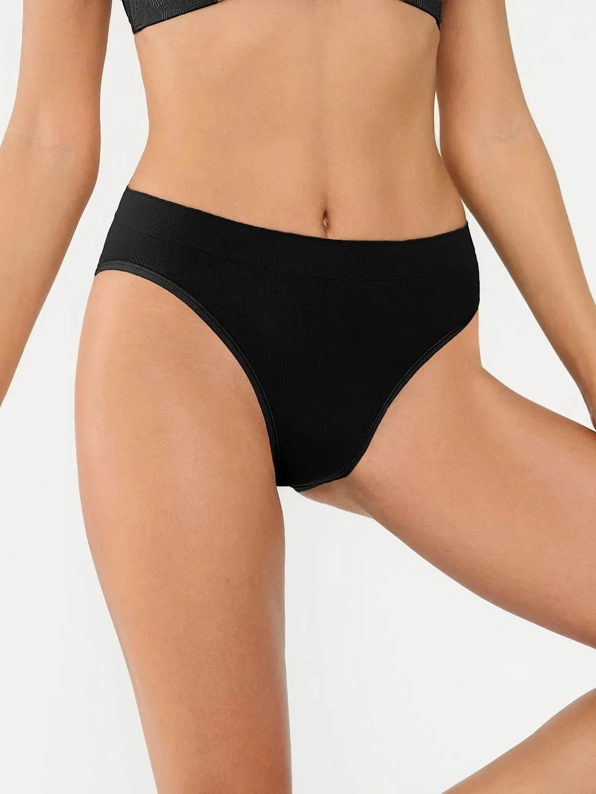 Seamless Ribbed-Waist Brief