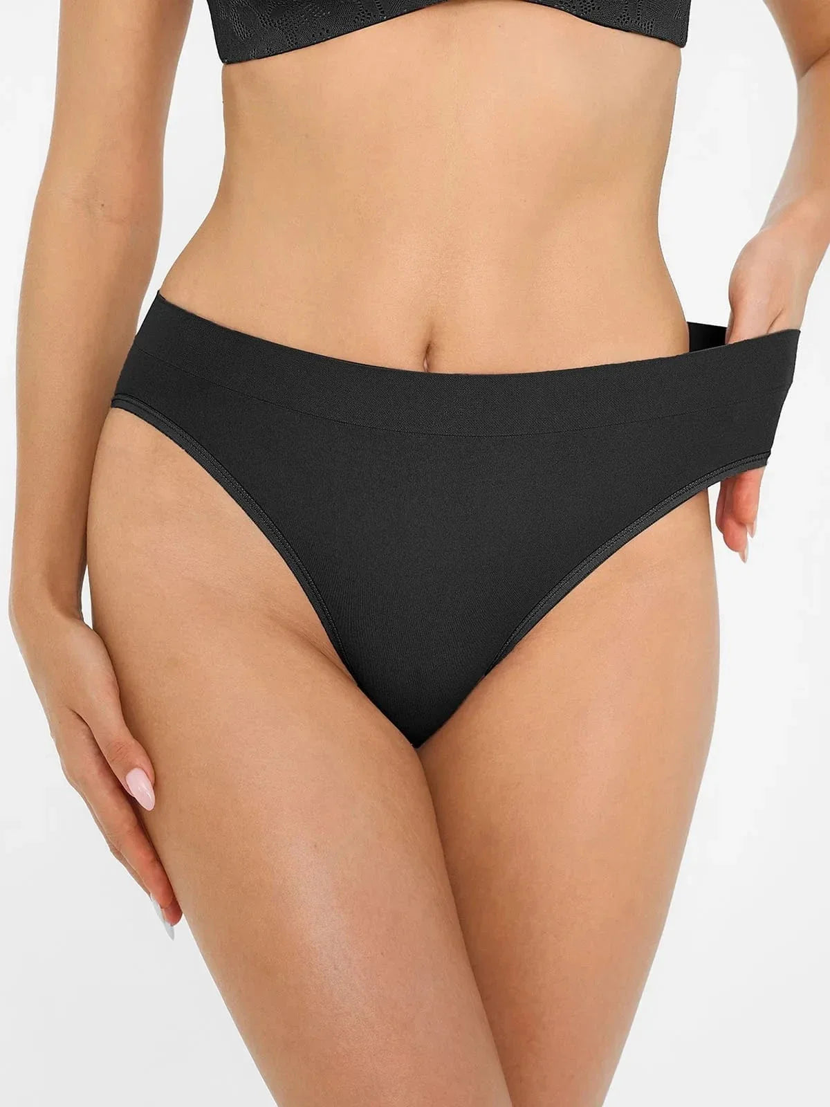 Seamless Ribbed-Waist Brief