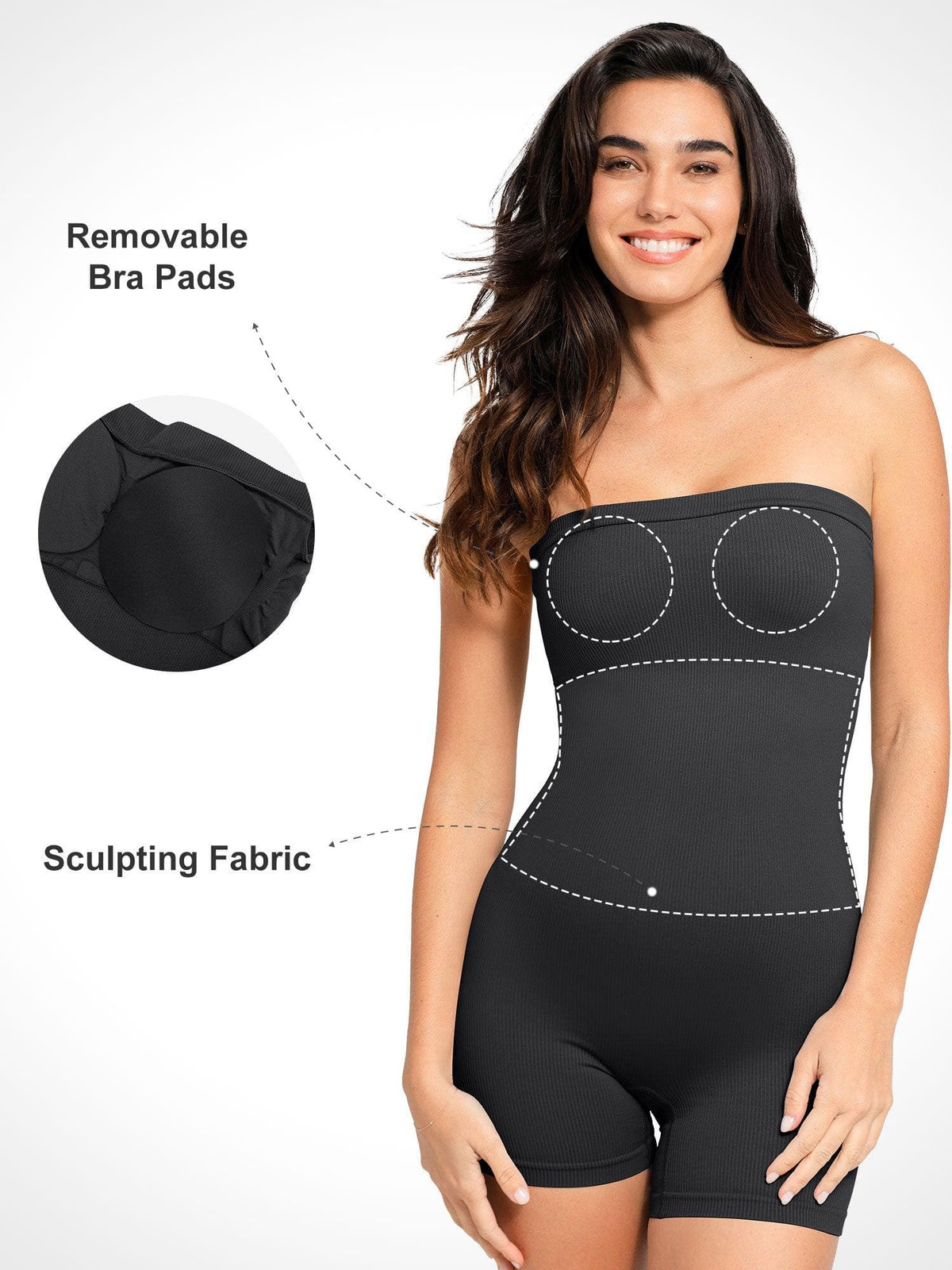 The Shapewear Romper Seamless Bandeau