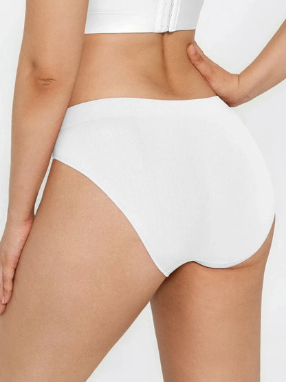 Seamless Solid Mid-Rise Brief