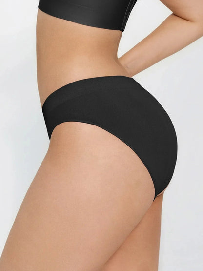 Seamless Solid Mid-Rise Brief
