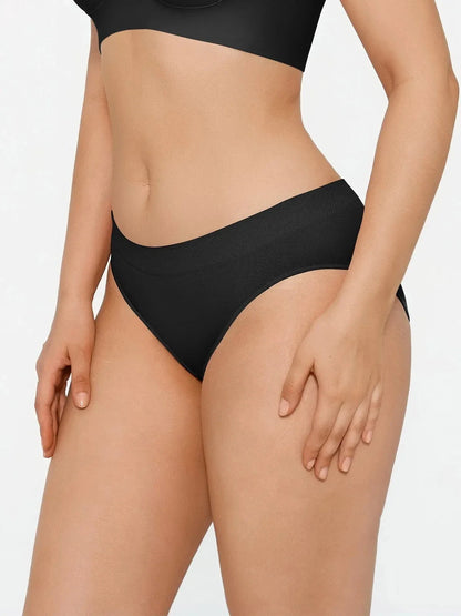 Seamless Solid Mid-Rise Brief