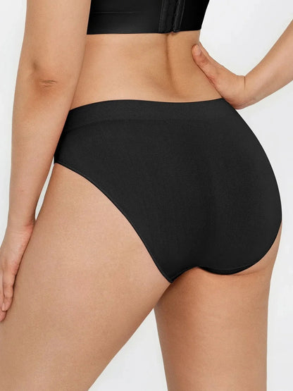 Seamless Solid Mid-Rise Brief