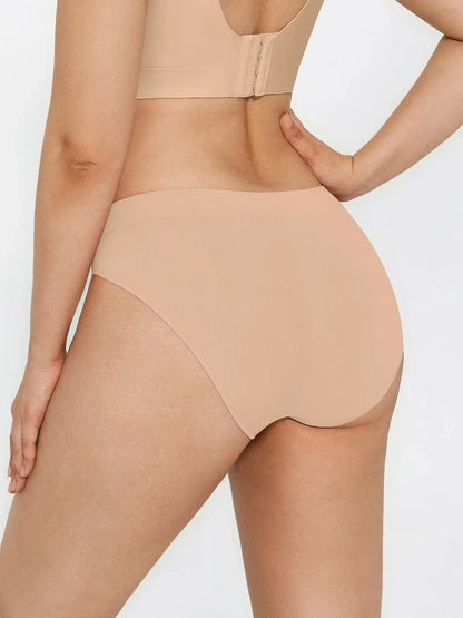 Seamless Solid Mid-Rise Brief