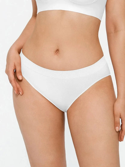 Seamless Solid Mid-Rise Brief