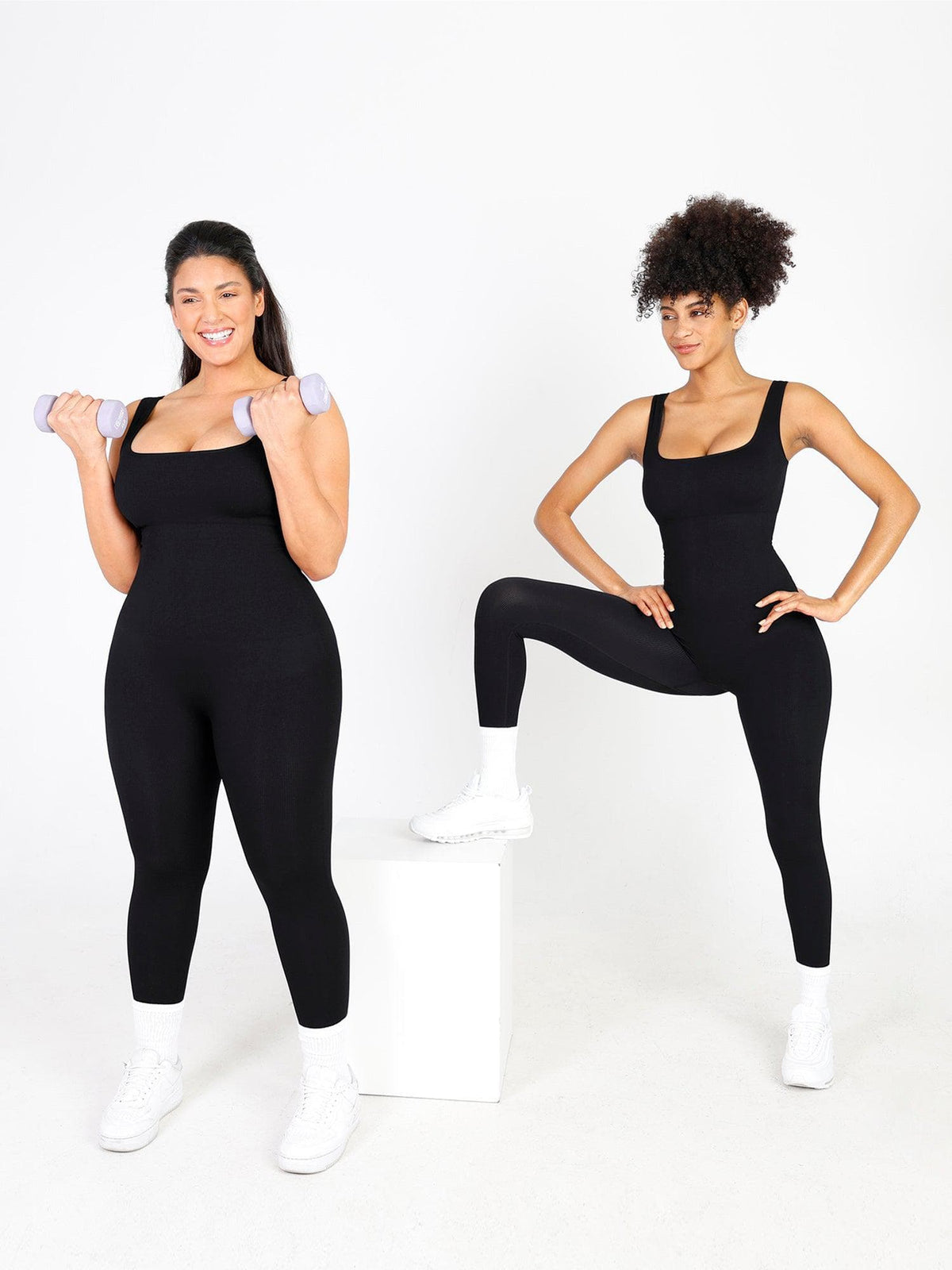 Shapewear Seamless Square Neck Butt Lift Workout Jumpsuit