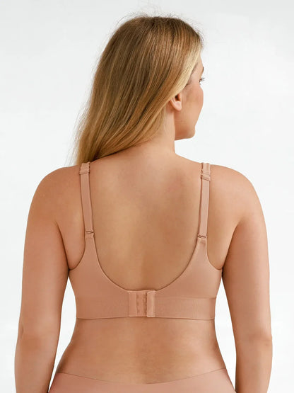 Seamless Wireless Adjustable Wide-Strap T-Shirt Bra