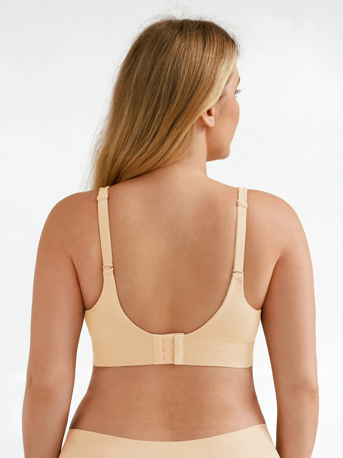 Seamless Wireless Adjustable Wide-Strap T-Shirt Bra