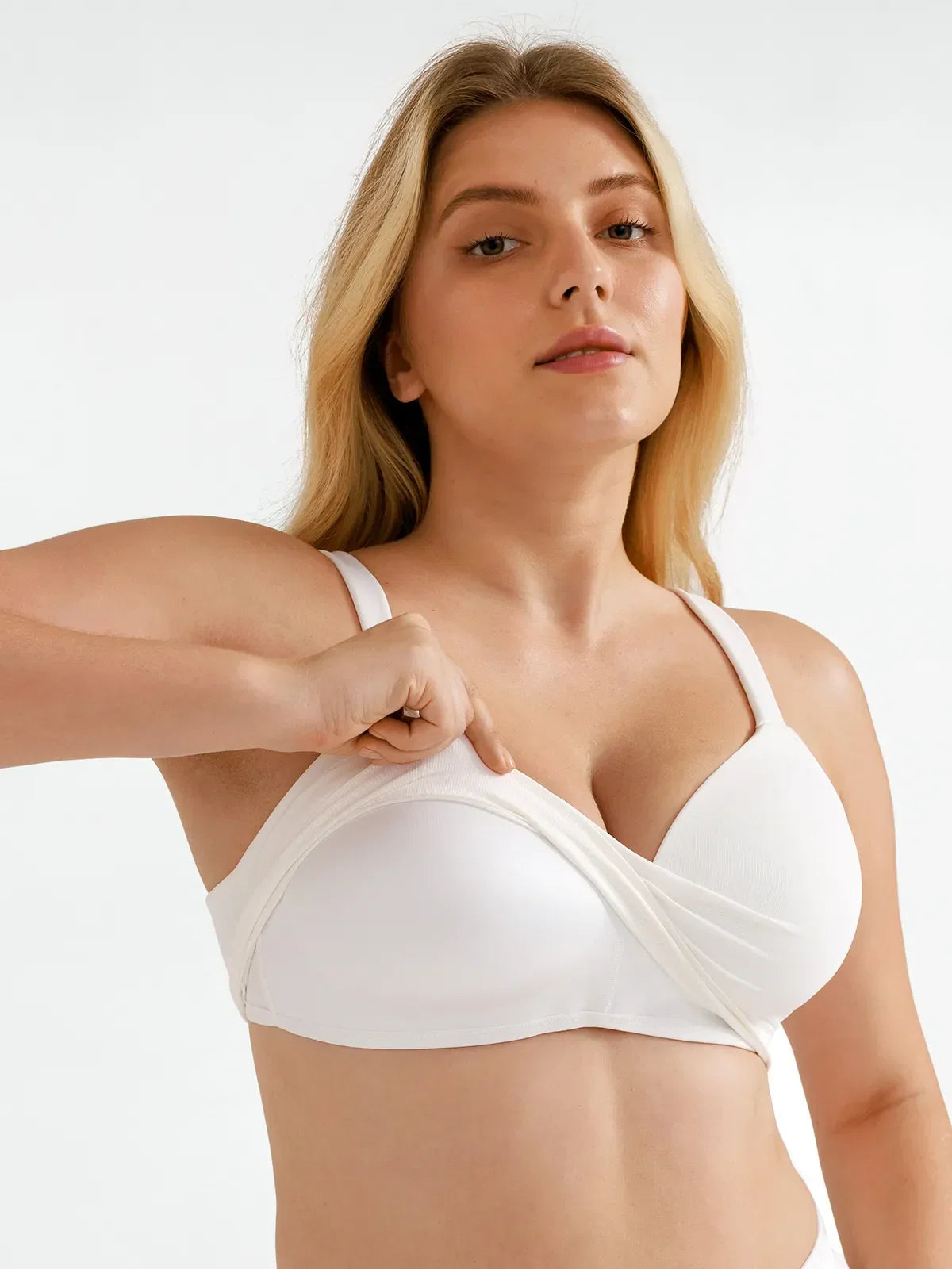 Seamless Wireless Adjustable Wide-Strap T-Shirt Bra