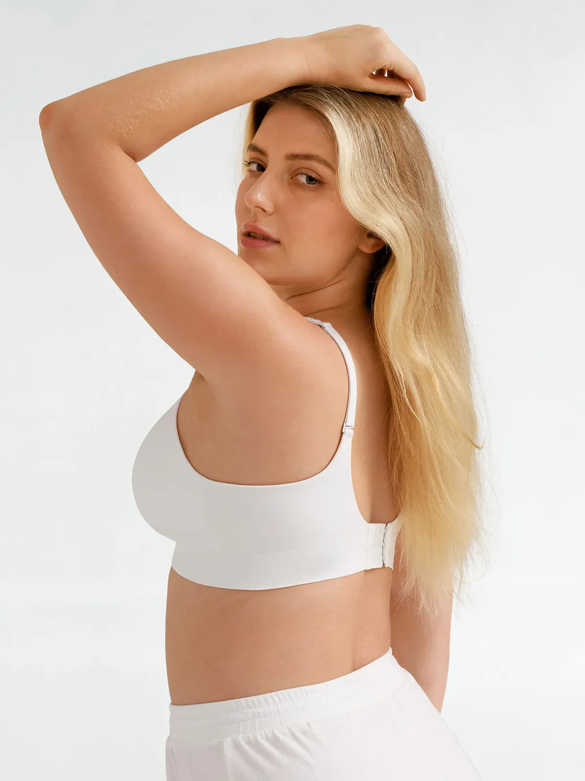 Seamless Wireless Adjustable Wide-Strap T-Shirt Bra