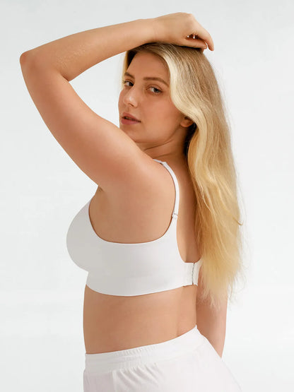 Seamless Wireless Adjustable Wide-Strap T-Shirt Bra
