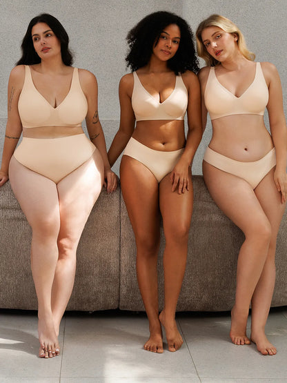 Seamless Wireless Jelly Comfort Plunge Bra