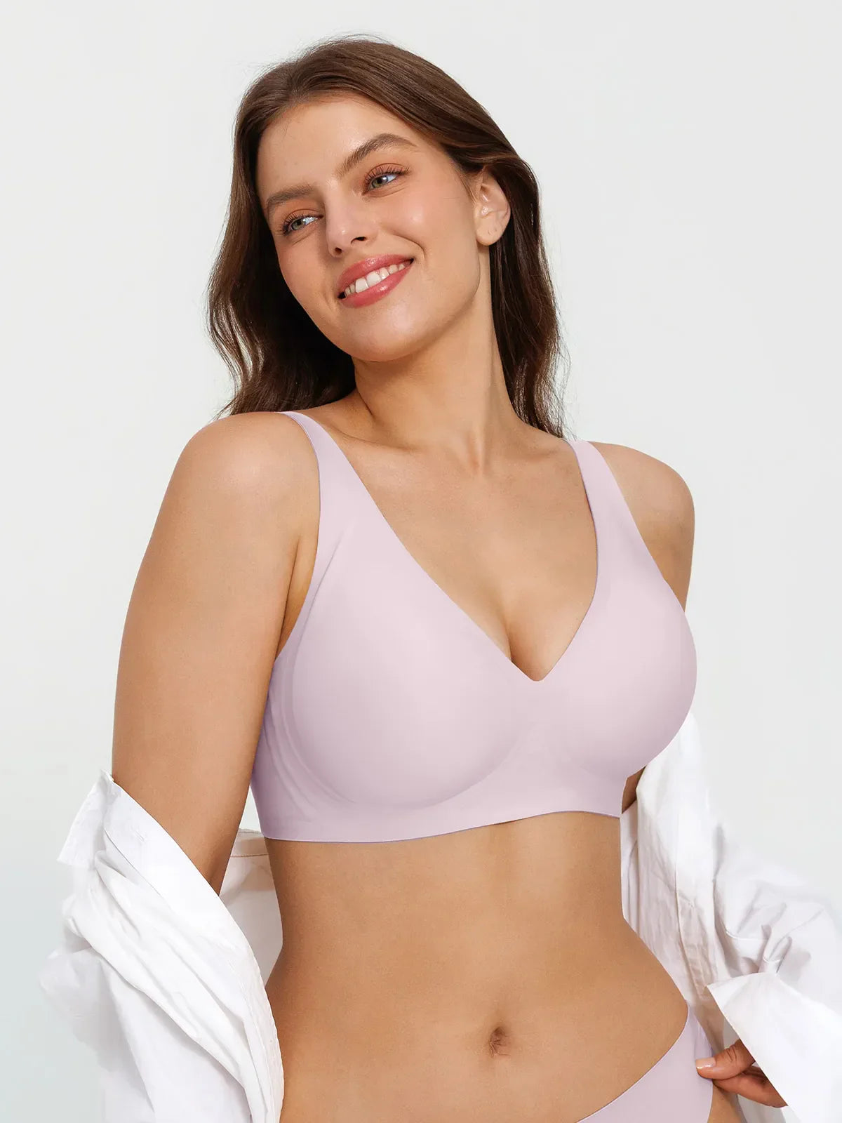 Seamless Wireless Jelly Comfort Plunge Bra
