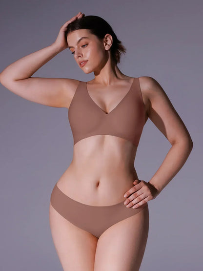 Seamless Wireless Jelly Comfort Plunge Bra