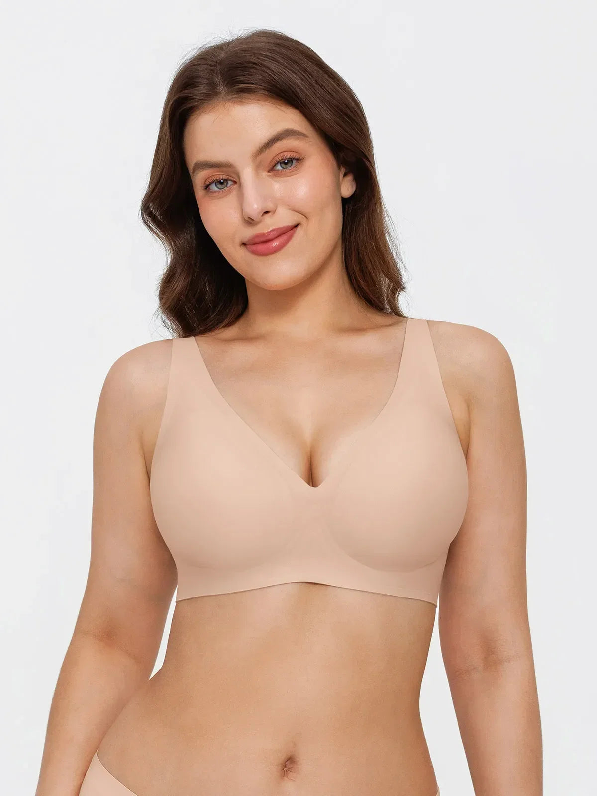 Seamless Wireless Jelly Comfort Plunge Bra