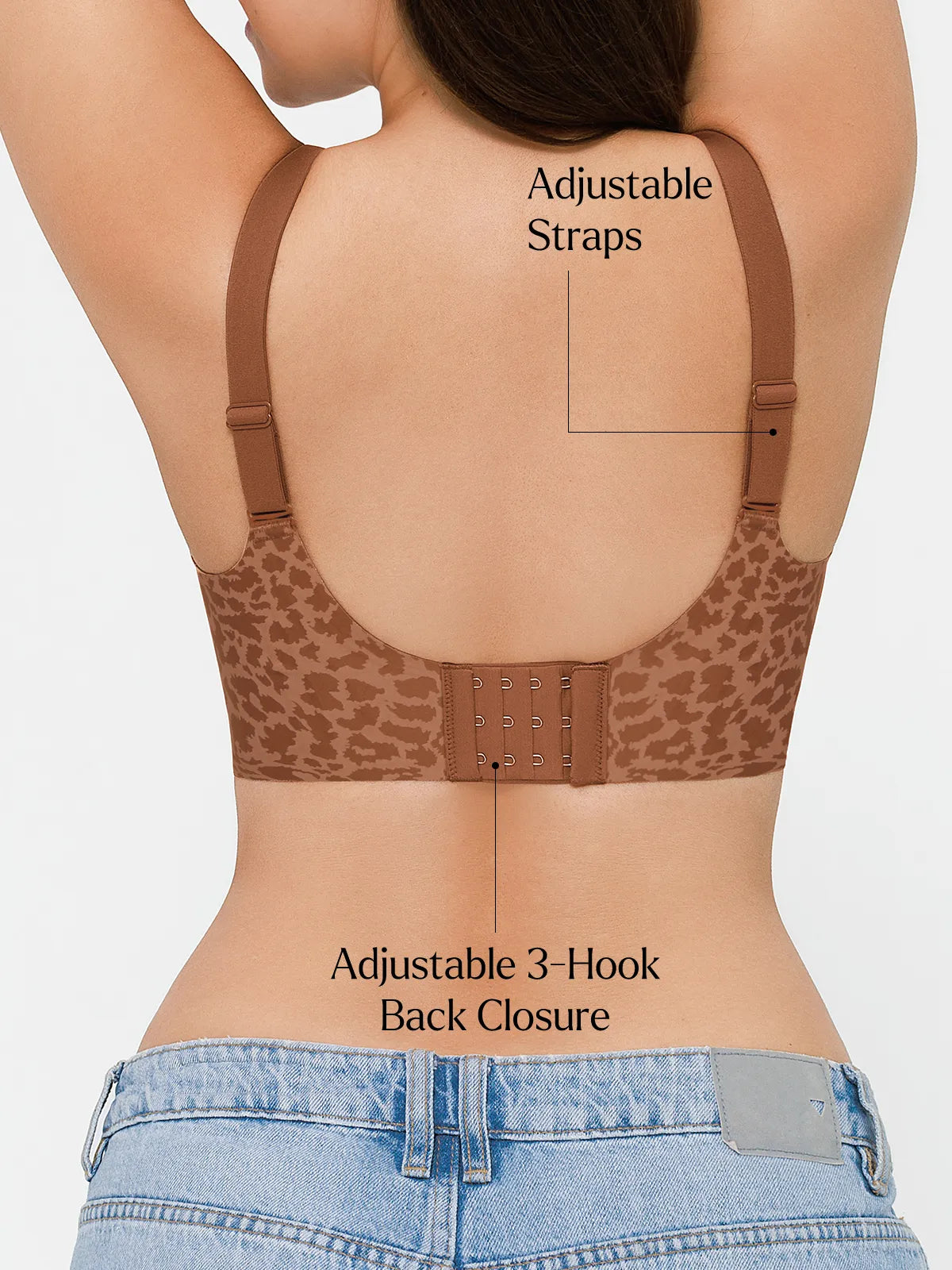 Seamless Wireless Deep V Jelly Contour Support Bra