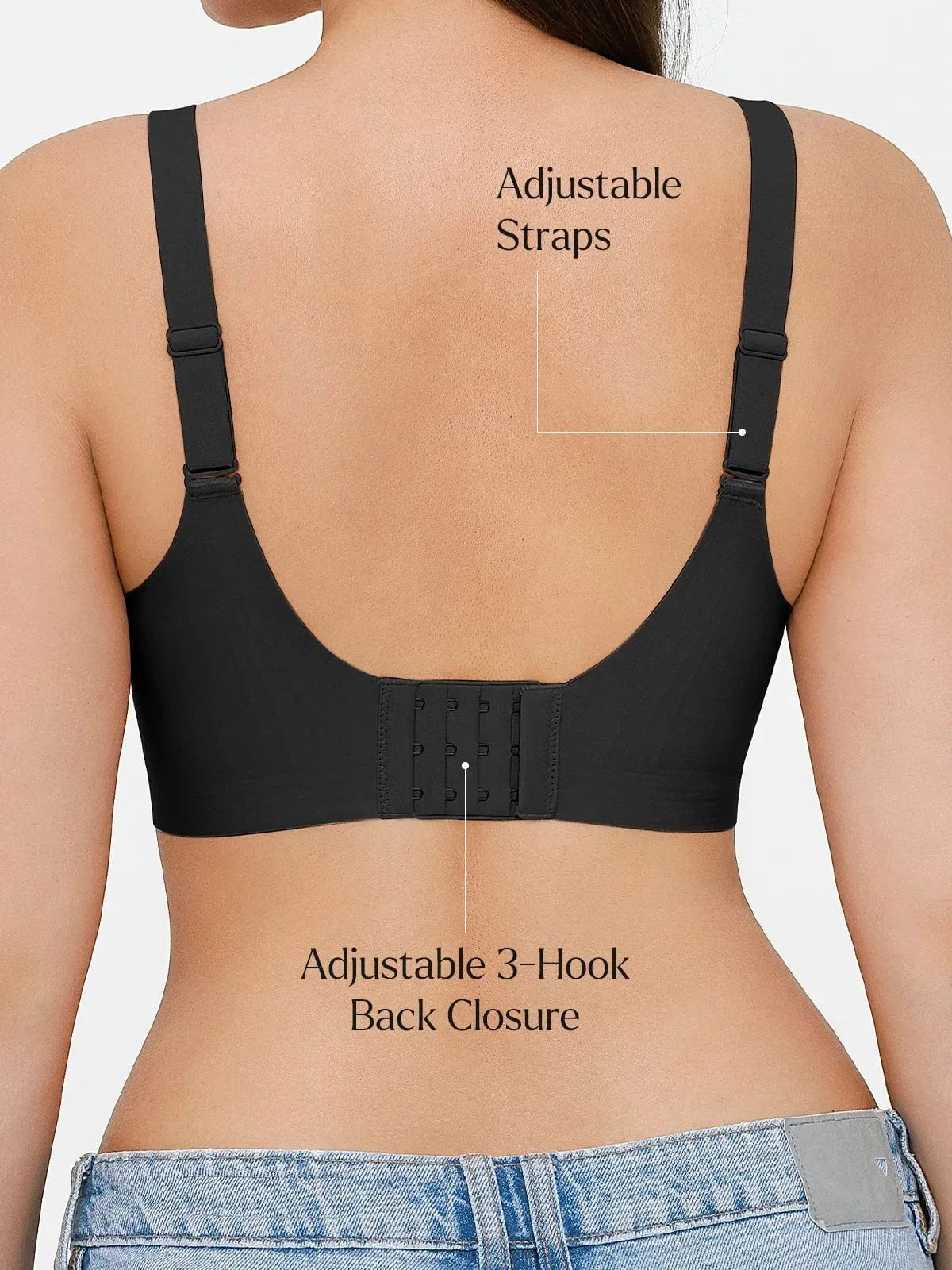 Seamless Wireless Deep V Jelly Contour Support Bra