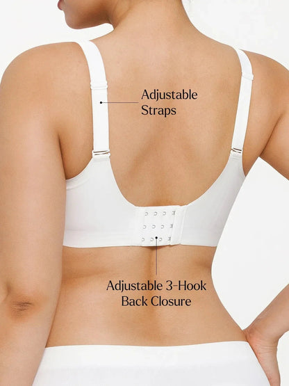 Seamless Wireless Ruched Comfort Minimizer Bra
