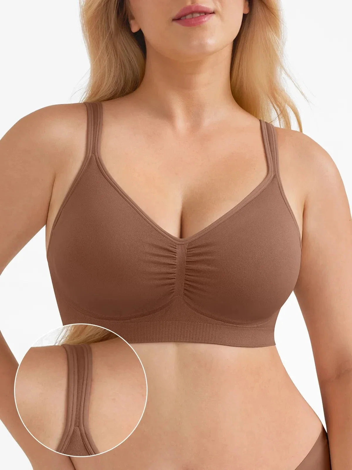 Seamless Wireless Wide-Strap Everyday Bra