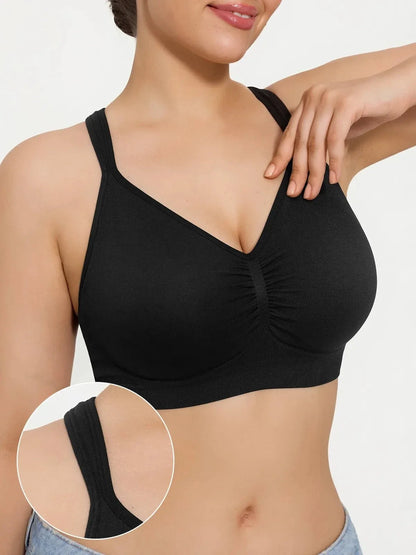 Seamless Wireless Wide-Strap Everyday Bra
