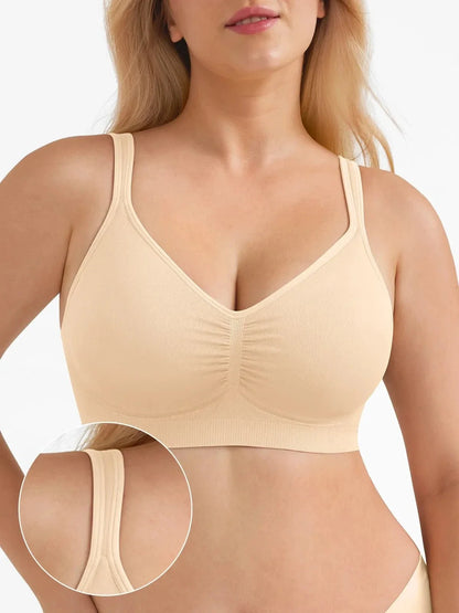 Seamless Wireless Wide-Strap Everyday Bra