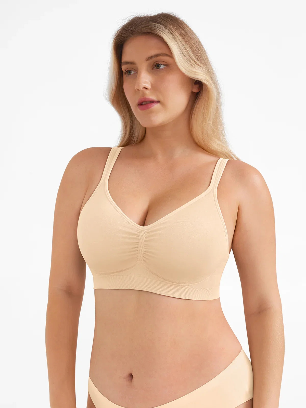 Seamless Wireless Wide-Strap Everyday Bra