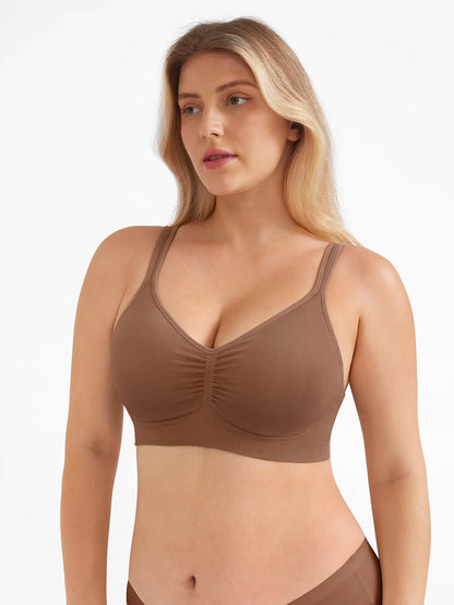 Seamless Wireless Wide-Strap Everyday Bra