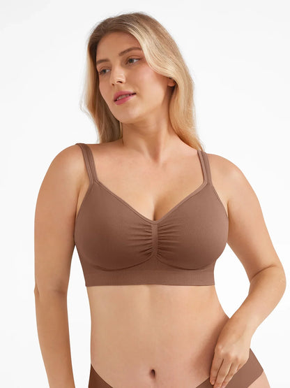 Seamless Wireless Wide-Strap Everyday Bra