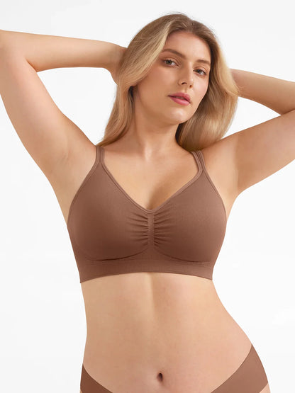 Seamless Wireless Wide-Strap Everyday Bra