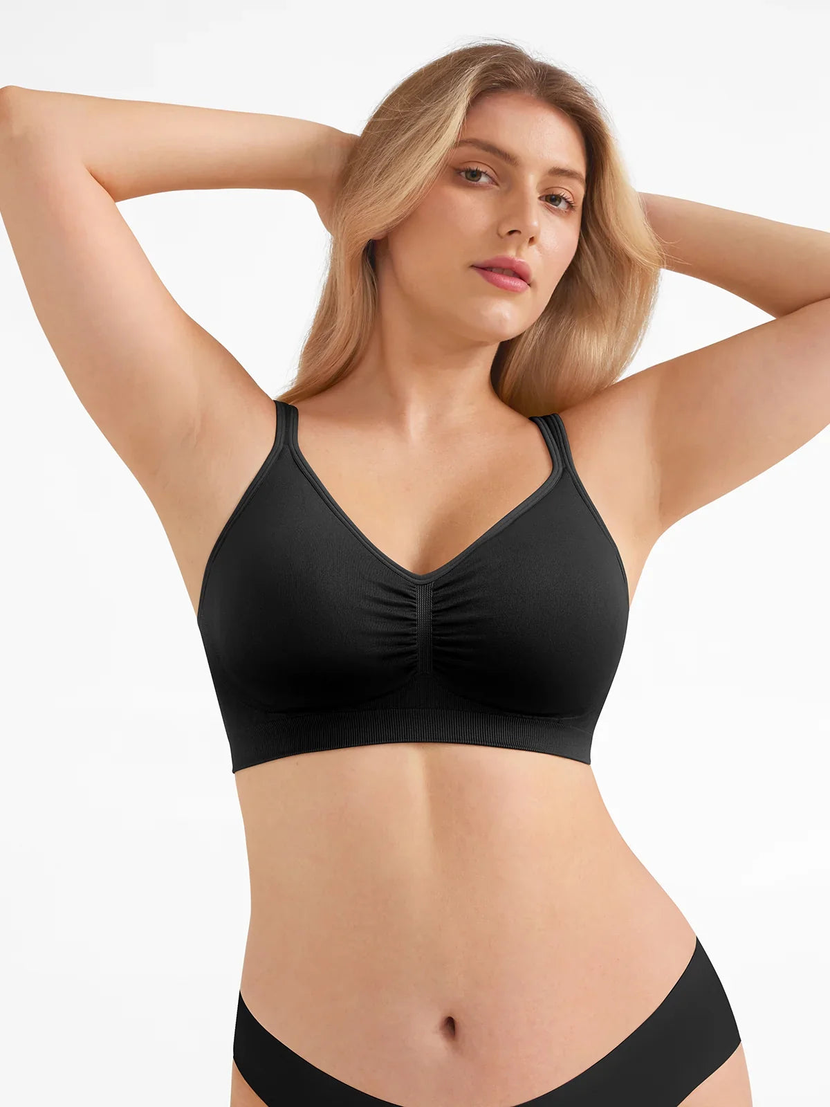 Seamless Wireless Wide-Strap Everyday Bra