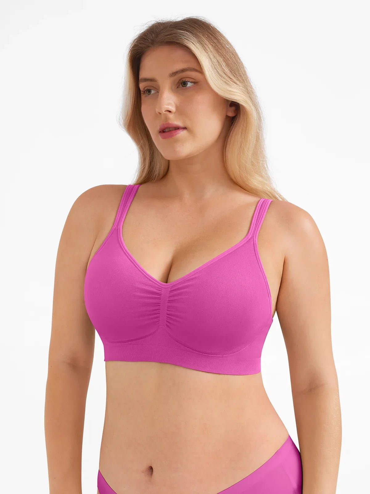 Seamless Wireless Wide-Strap Everyday Bra