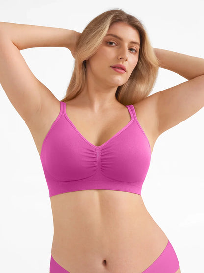 Seamless Wireless Wide-Strap Everyday Bra