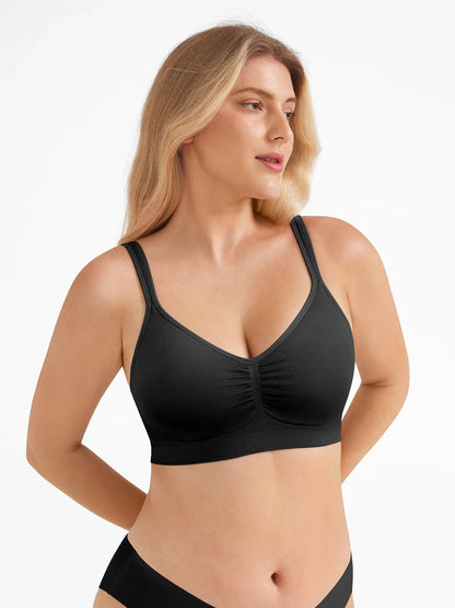 Seamless Wireless Wide-Strap Everyday Bra