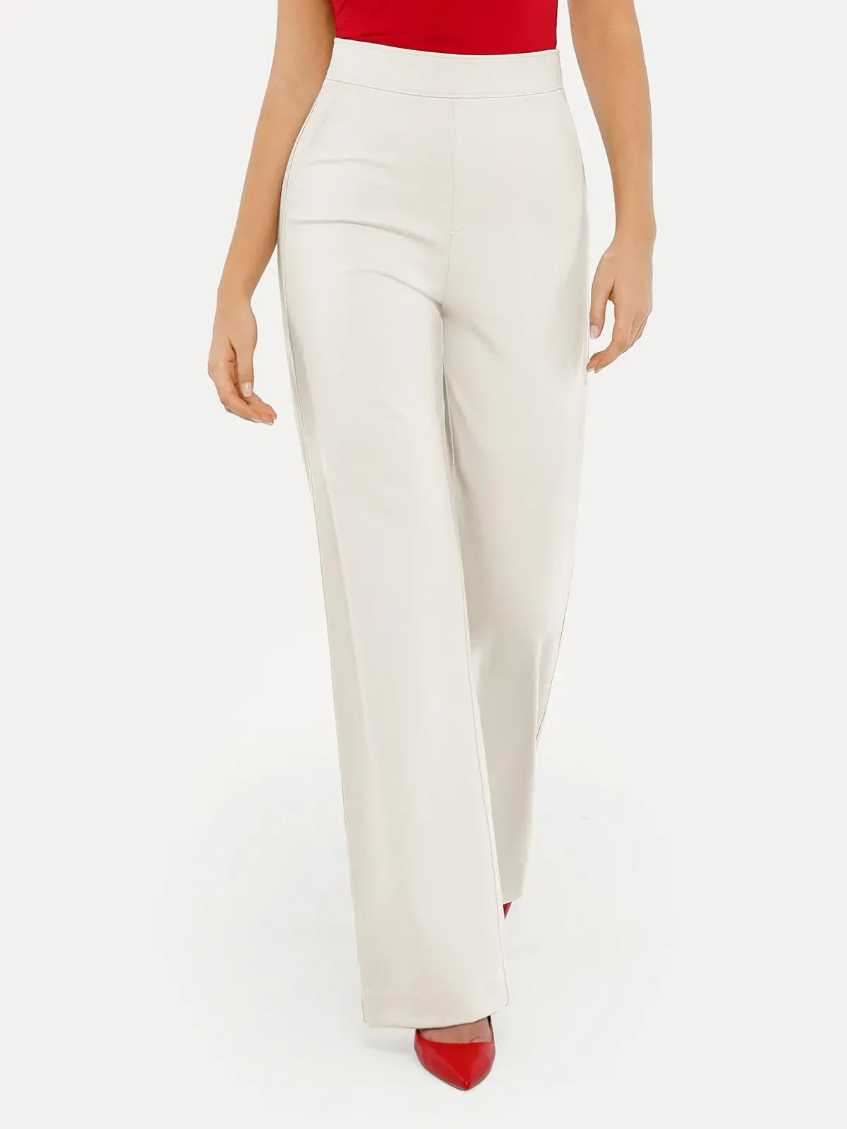 Shapewear Executive High Waisted Wide-Leg Ponte Pants