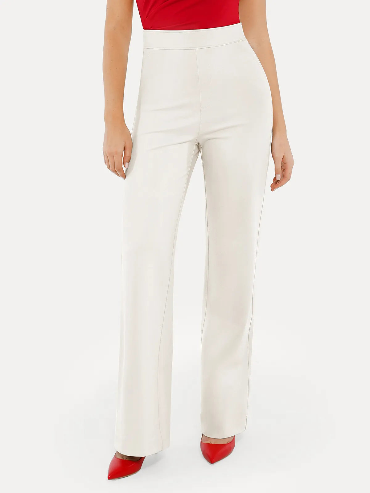Shapewear Executive High Waisted Wide-Leg Ponte Pants