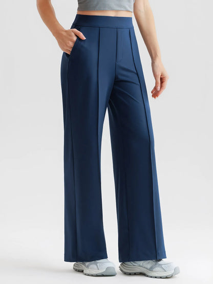 Shapewear Stretch Knit High-Waisted Tummy Control Wide Leg Trousers