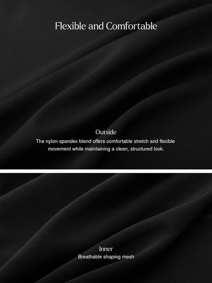 Shapewear Stretch Knit High-Waisted Tummy Control Wide Leg Trousers