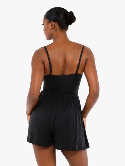 Shapewear Modal Tummy Control Wide-Leg Romper