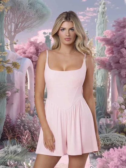 Shapewear Modal Tummy Control Wide-Leg Romper