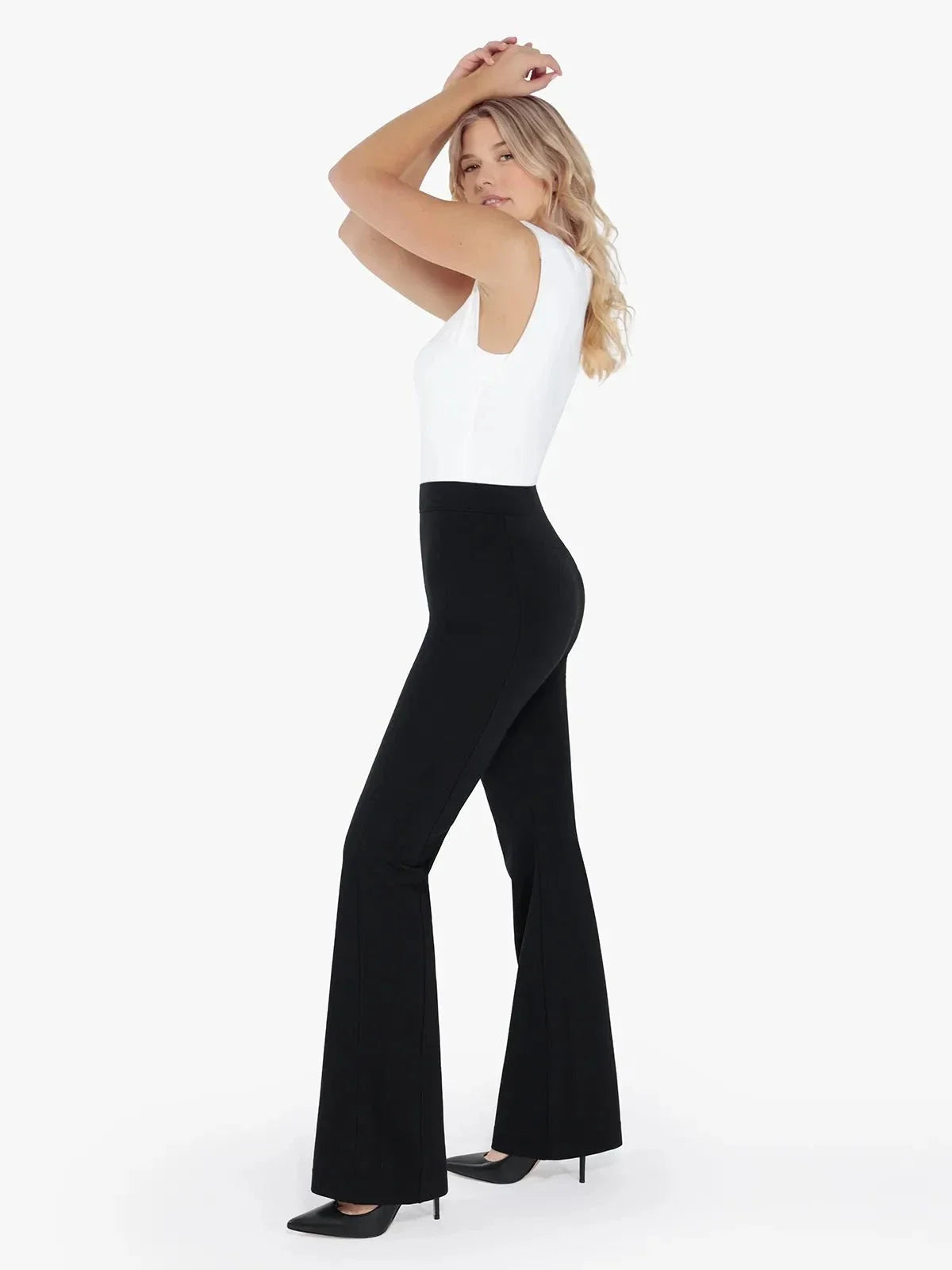 Day To Night Set Solid Sculpting Bodysuit Built-in Shapewear Pants