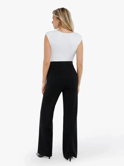 Day To Night Set Solid Sculpting Bodysuit Built-in Shapewear Pants