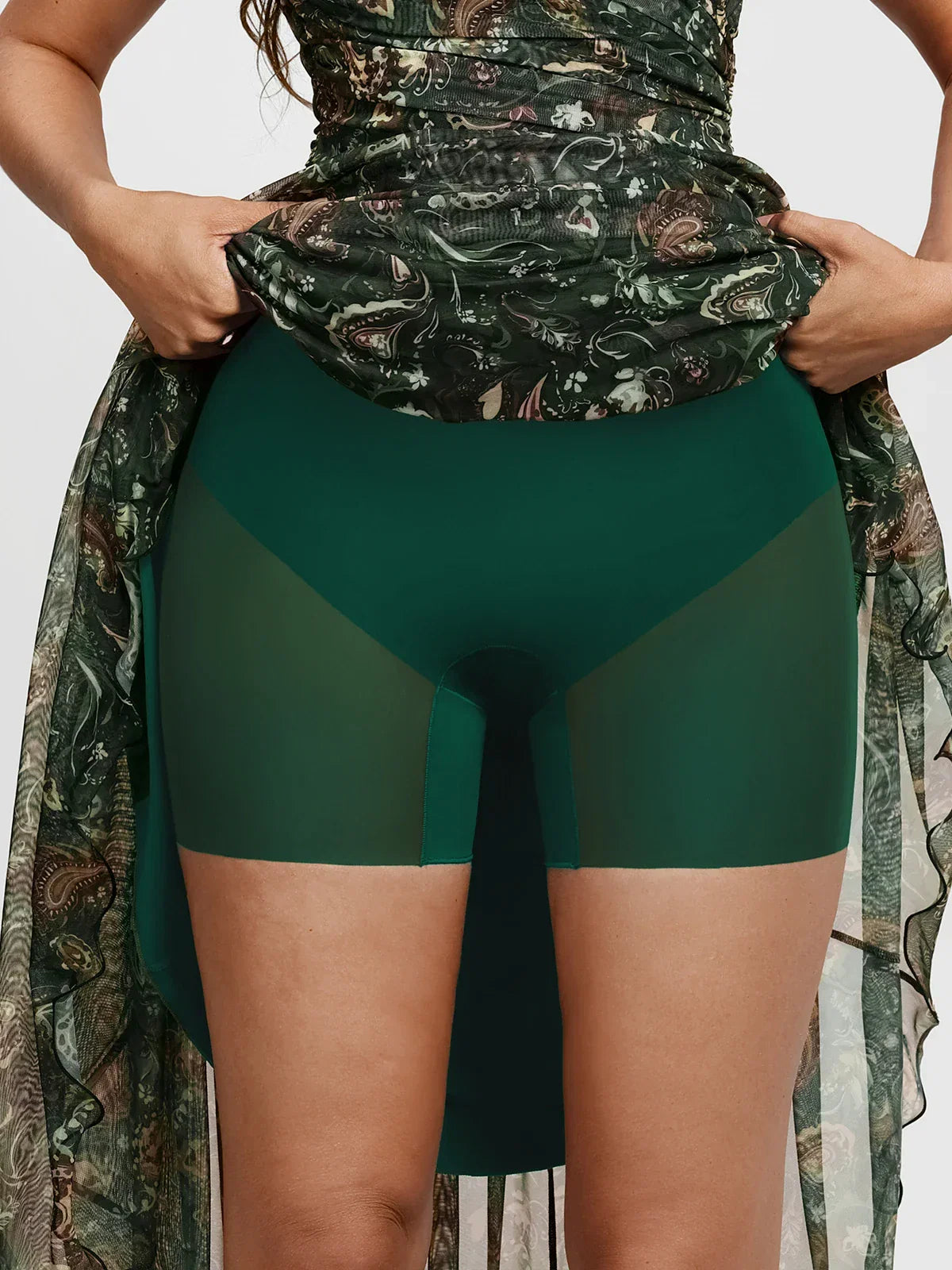 Shapewear Paisley High Waist A-Line Maxi Skirt