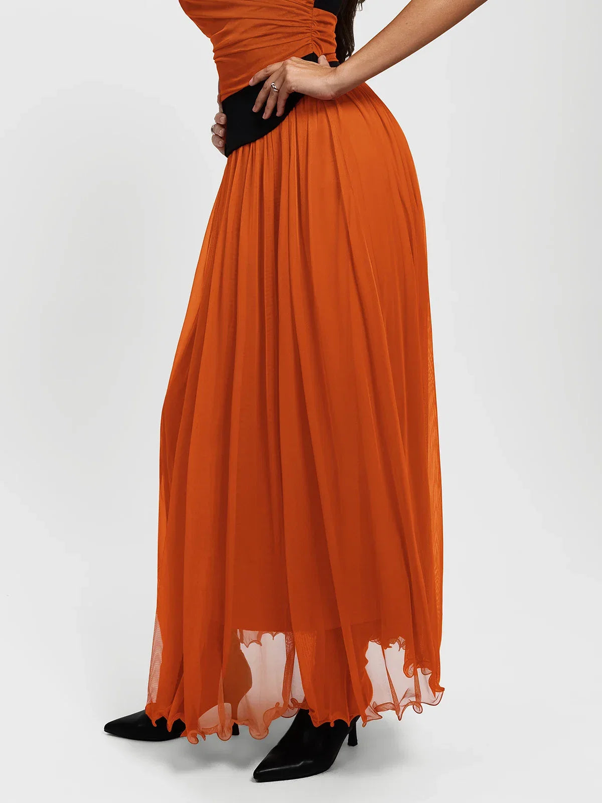 Shapewear Paisley High Waist A-Line Maxi Skirt