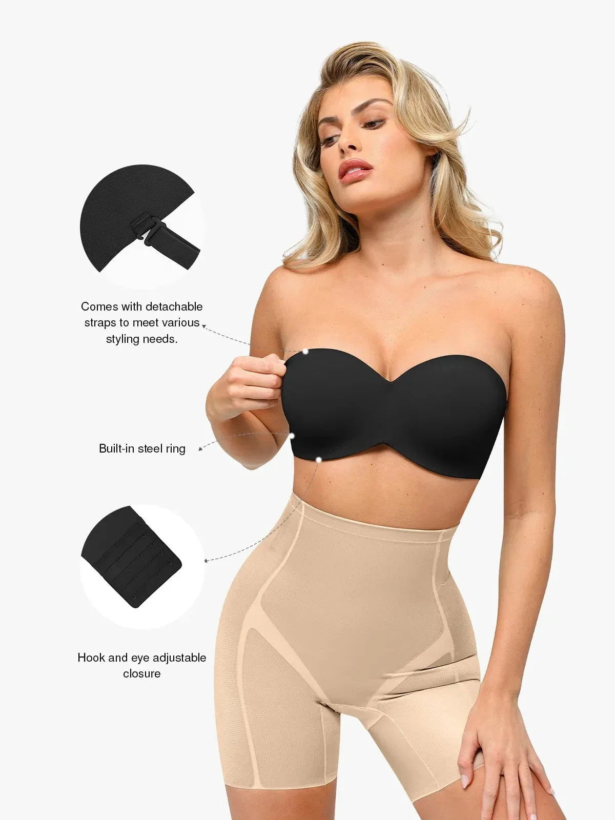 Seamless Push-Up Shapewear Bra Butt-Lifting Shorts Set