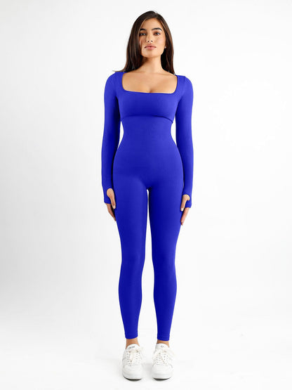 Shapewear Seamless Long Sleeve & Square Neck Sleeveless Jumpsuits