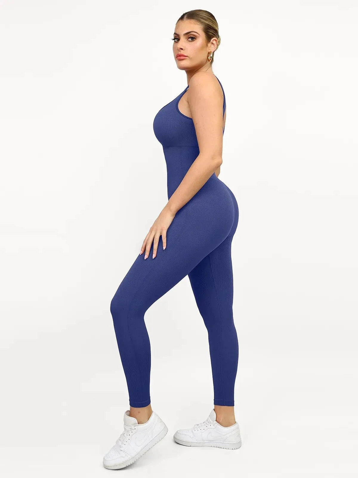Shapewear Seamless Square Neck Tank Workout Jumpsuit