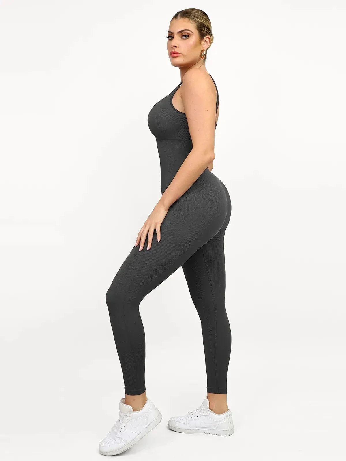 Shapewear Seamless Square Neck Tank Workout Jumpsuit