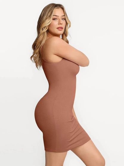 Shapewear Solid Modal Butt Lift Mini Slip Dress